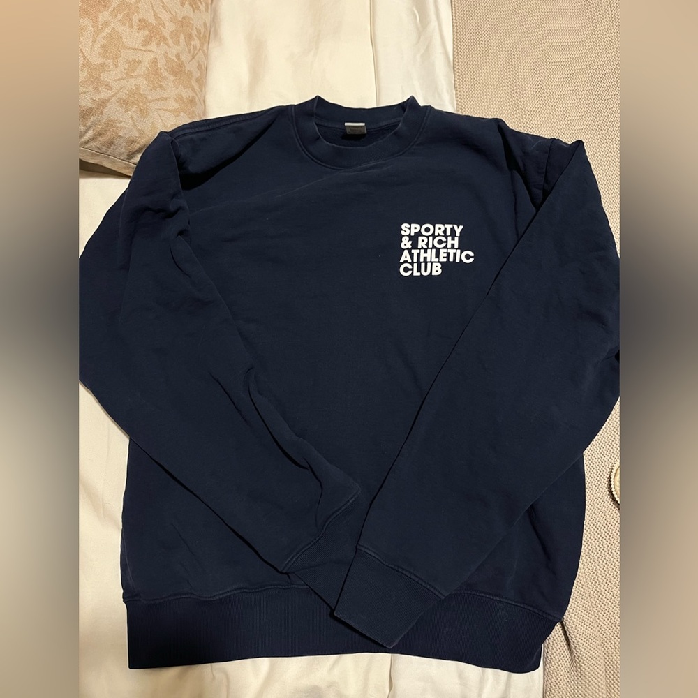 Sporty and rich crewneck navy